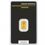 Goldbarren 1 Gramm Argor-Heraeus - offizielle Zertifizierung der LBMA