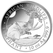 Somalia Elefant 10 oz Silber 2023 - Motivseite