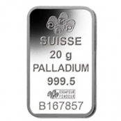 Palladiumbarren 20 Gramm PAMP Suisse - LBMA zertifiziert