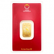 Goldbarren kinebar™ 5 Gramm - Blsiterkarte