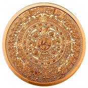 Aztekenkalender 5 oz Kupfer - Motivseite