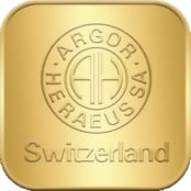 Goldbarren Argor-Heraeus 1 Gramm - Rückseite