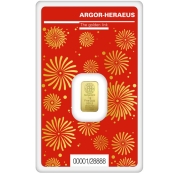 Goldbarren Argor-Heraeus 1 Gramm Drache - im Blister und mit Zertifikat
