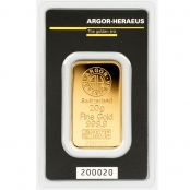 Goldbarren 20 Gramm Argor-Heraeus - Blister