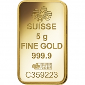 Goldbarren 5 Gramm Fortuna - PAMP Suisse Logo