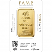 Goldbarren 50 Gramm Fortuna - PAMP Suisse Blister