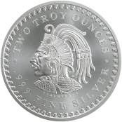Aztekenkalender 2 oz Silber - Rückseite