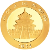 Panda 3 Gramm Gold 2024 - Ansicht des Himmelstempel in Peking