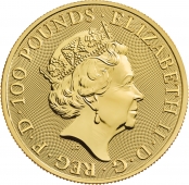 Queen's Beasts Completer Coin 1 oz Gold - Wertseite