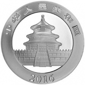 Panda 30 g Silber 2016 - Rückseite mit Pekinger Himmelstempel