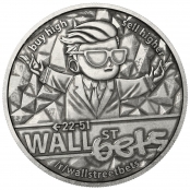 Wallstreetbets 1 oz Silver Antique Coin - Reverse