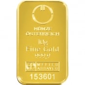 Goldbarren kinebar™ 10 Gramm - Logo der Münze Österreich
