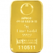 Goldbarren kinebar™ 5 Gramm - LBMA zertifiziert durch Argor-Heraeus