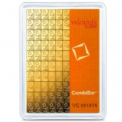 100 x 1 g Gold CombiBar Valcambi - Blister